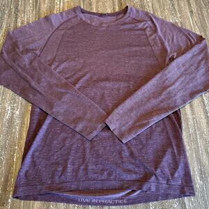 Lululemon Long Sleeve Vent Shirt Workout Gym Brown Purple Men’s Size L